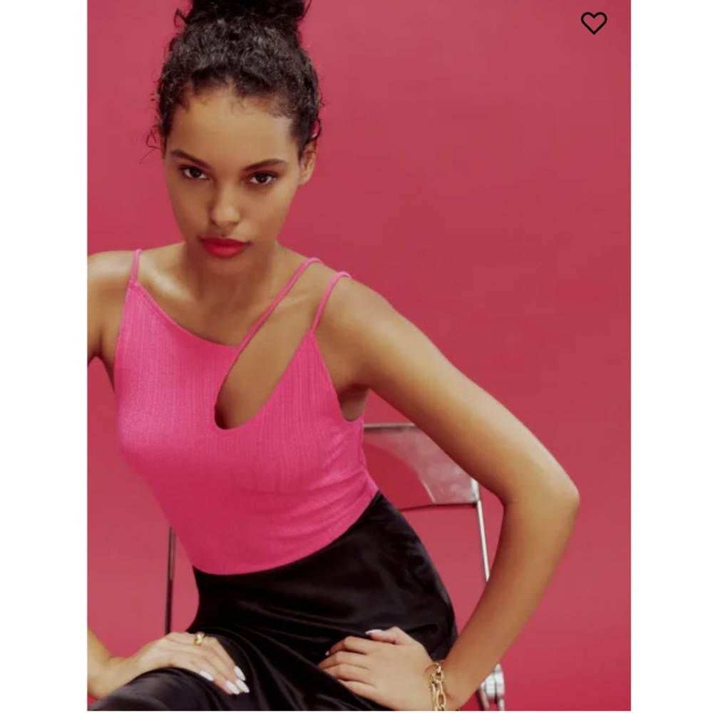 Reformation Royal Knit Tank in Hot Pink